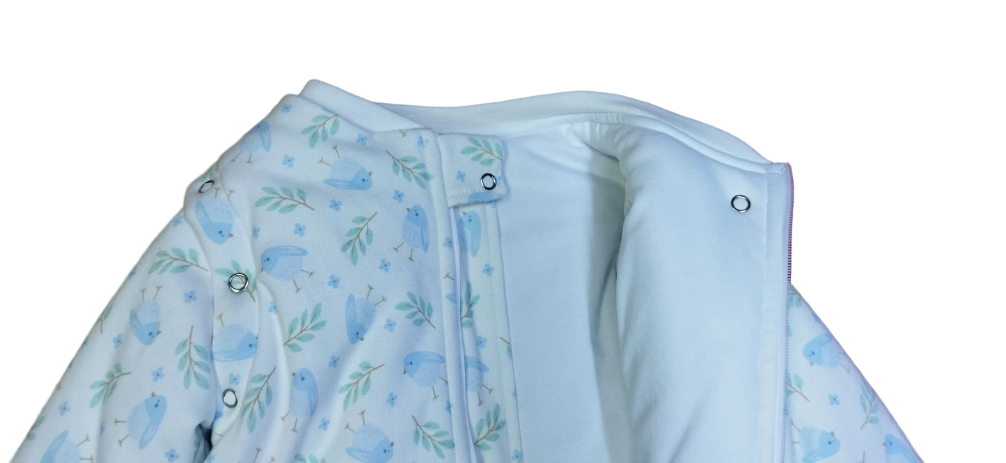 Saco de Dormir Bebé Invierno - ave hojas Algodón Pima