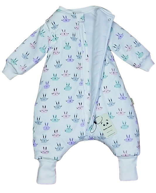 Saco de Dormir Bebé Invierno - Conejos Colores Algodón Pima