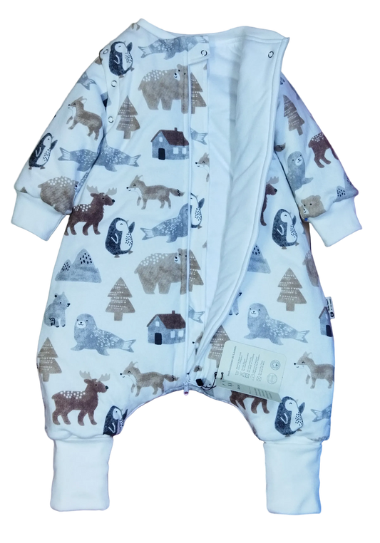 Saco de Dormir Bebé Invierno - Reno pinguino Algodón Pima