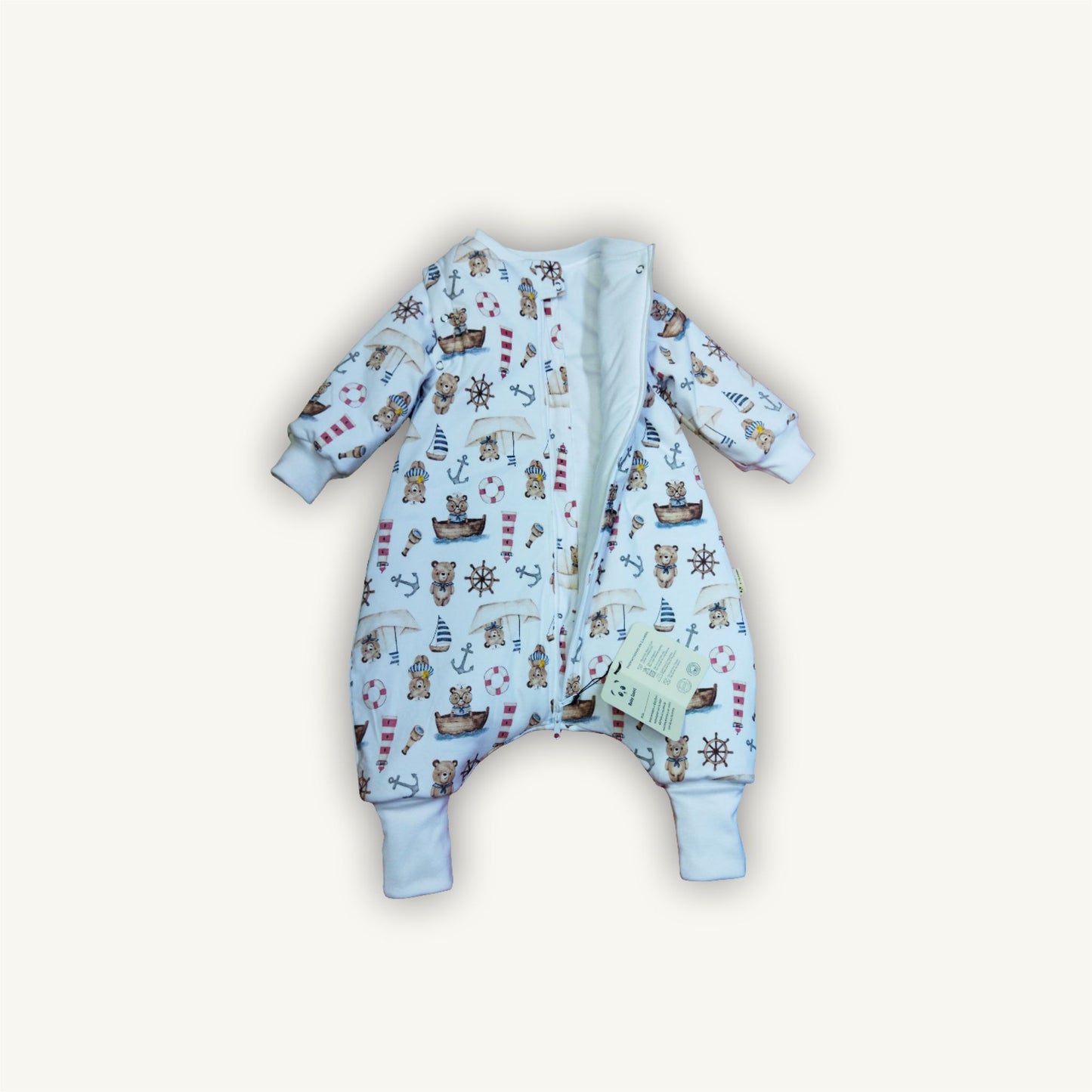 Saco de Dormir Bebé Invierno - Oso Bote Algodón Pima