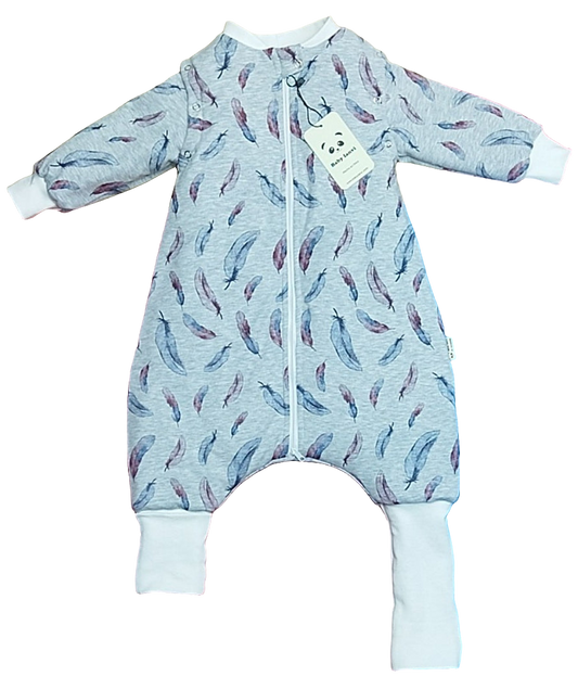 Saco de Dormir Bebé Invierno - Plumas Gris Algodón Pima