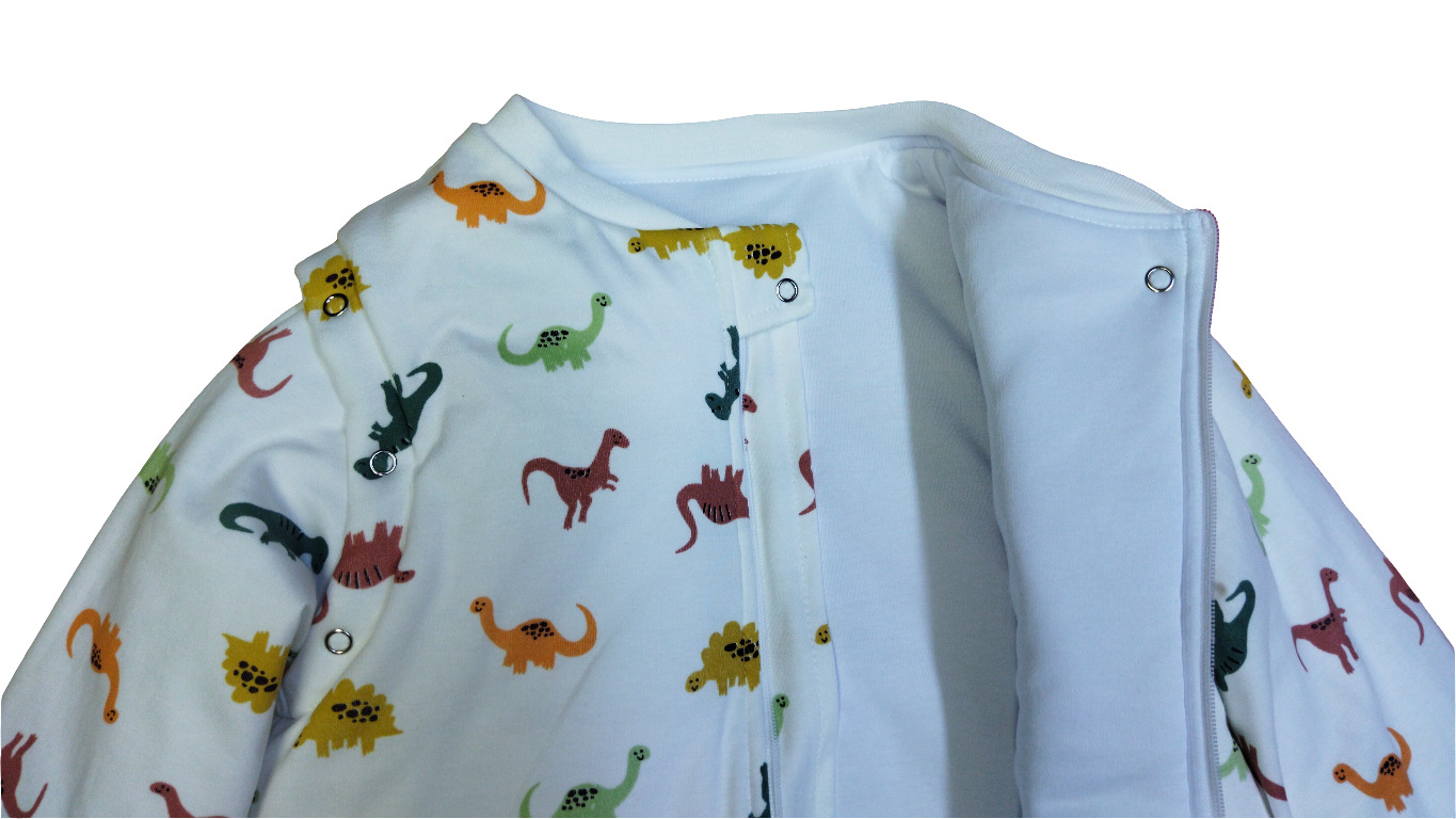 Saco de Dormir Bebé Invierno - Dinosaurio V4 Algodón Pima
