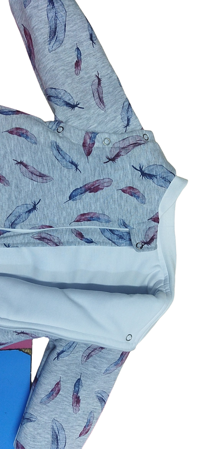Saco de Dormir Bebé Invierno - Plumas Gris Algodón Pima