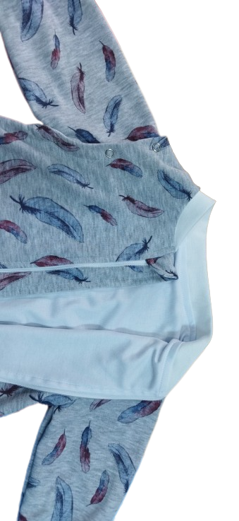 Saco de Dormir Bebé Media Estación - Plumas Plomo Algodón 100%